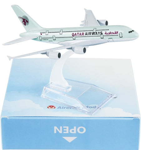 Qatar Airways A380 Aeroplane Diecast Model 16 CM