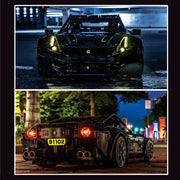 Ferrari F12 Black Technique Version 3097Pcs, 1:8 Scale Building Blocks Car