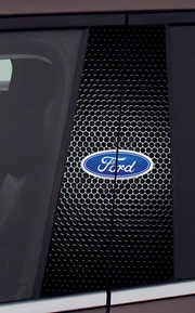 Door Pillar Brand Logo Car Stickers 2 Pcs Set