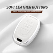 MG Gloster Key Exclusive Aluminium Alloy Leather Keycase with Holder & Rope Chain