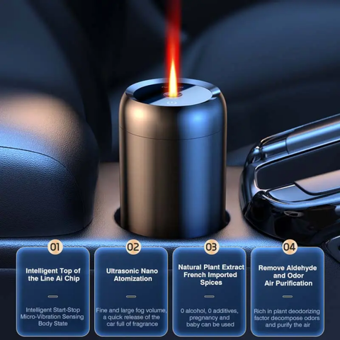 Car Smart Aromatherapy Flame Machine Automatic Diffuser
