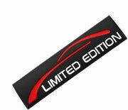 3D Limited Edition v4.0 Metal Sticker Decal Black (9x2.3 cm)