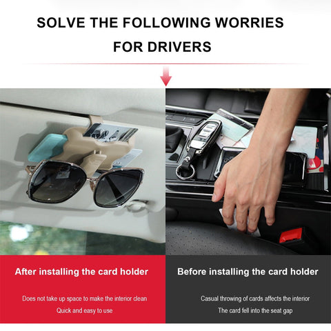 Sun Visor Glasses Holder with Logo