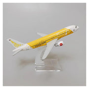 Thai Airways Yellow A320 Aeroplane Diecast Model 16 CM
