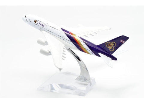 Thai A380 Aeroplane Diecast Model 16 CM