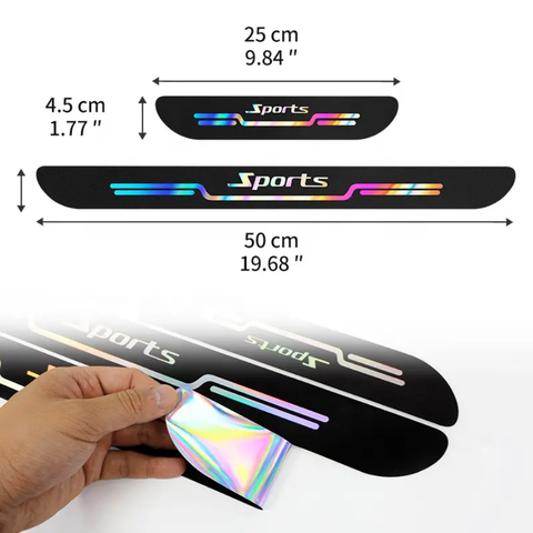 Door Sils Gurard Reflective Car Sticker 4 Pcs Set