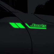 Fender Brand Logo Reflective Car Sticker 2 Pcs Set