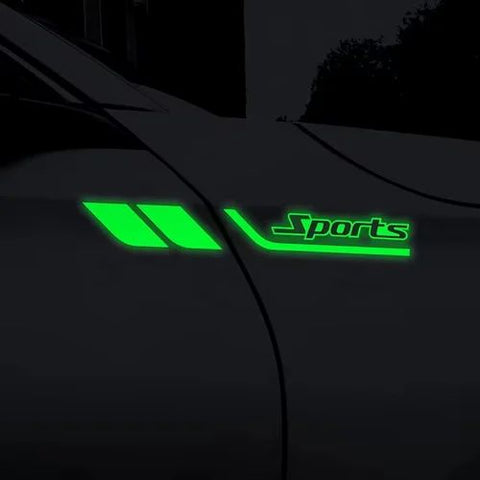 Fender Brand Logo Reflective Car Sticker 2 Pcs Set