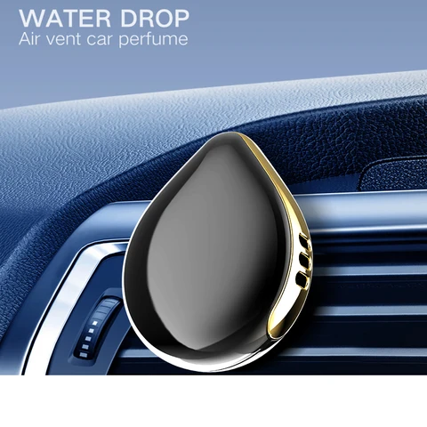 Car Water Drop Air Vent Perfume Replacement Car Liquid Fragrance Alloy Air Purifier