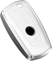 BMW Old Key Exclusive Aluminium Alloy Leather Keycase with Holder & Rope Chain