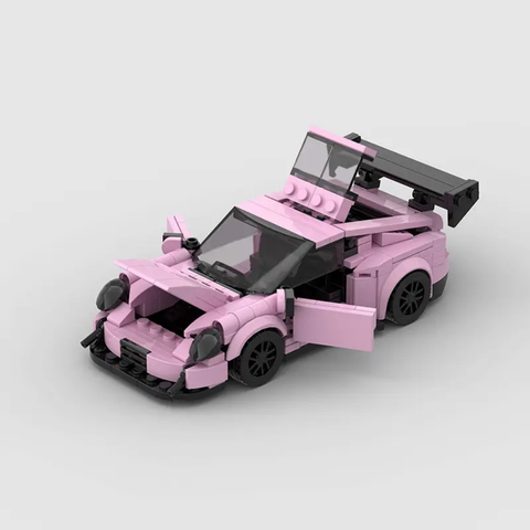 Porsche GT3 RS Pink Edition Building Blocks Car