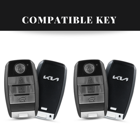 Kia Seltos/Sonet 4 Button Key Luxury Pure Handmade Oilwax Leather Keycase with Logo, Caption, Hook, and Chain