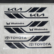 Fender Brand Logo Reflective Car Sticker 2 Pcs Set