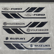 Fender Brand Logo Reflective Car Sticker 2 Pcs Set