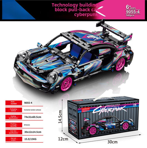 Porsche Container Version Building Blocks Car 540 Pcs, 1:18 Scale