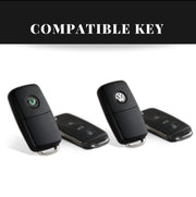 Skoda/Volkswagen Old Flip Key Armour Metal Alloy Keycase with Holder & Rope Chain
