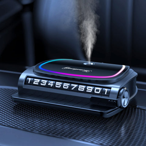 Smart Diffuser 3in1 Metal Alloy Perfume Aromatherapy with Lights & Number Plate