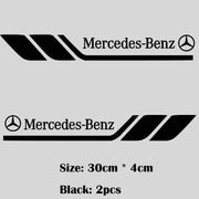 Fender Brand Logo Reflective Car Sticker 2 Pcs Set