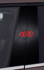 Door Pillar Brand Logo Car Stickers 2 Pcs Set