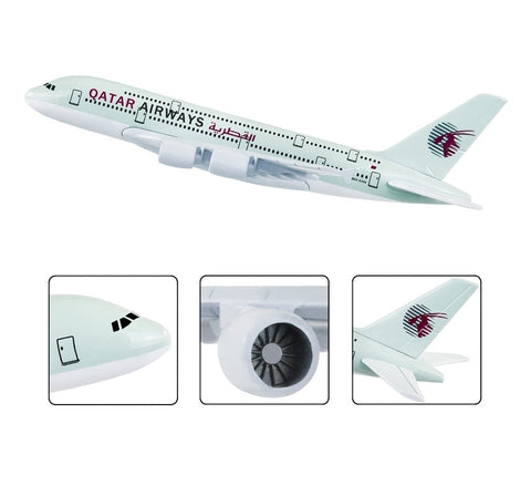 Qatar Airways A380 Aeroplane Diecast Model 16 CM