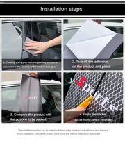 Door Pillar Brand Logo Car Stickers 2 Pcs Set