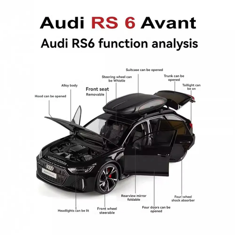 Audi RS6 Avant Metal Diecast Car 1:18 (28x11 cm)