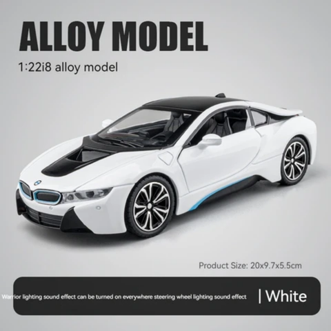 BMW i8 Metal Diecast Car 1:24 (20x8 cm)