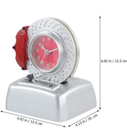Non Ticking Disc Shape Metal Alarm Clock