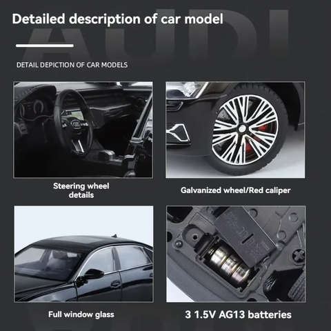 Audi A6L Metal Diecast Car 1:18 (28x11 cm)