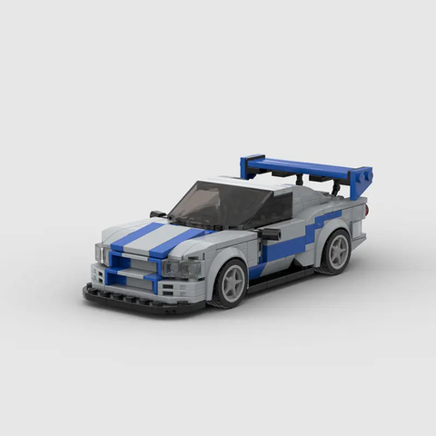 Nissan Skyline R34 Building Blocks Car
