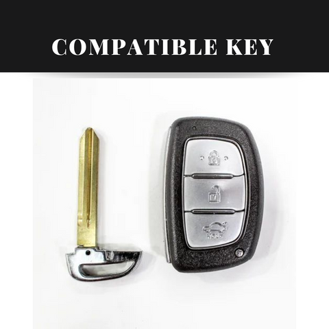 Hyundai Creta/i20/Aura/i10 3 Button Key Luxury Pure Handmade Oilwax Leather Keycase with Logo, Caption, Hook, and Chain