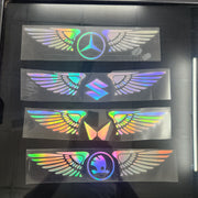 Wings Logo Laser Reflective Car Sticker