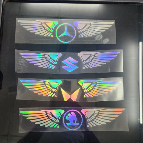 Wings Logo Laser Reflective Car Sticker