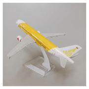Thai Airways Yellow A320 Aeroplane Diecast Model 16 CM