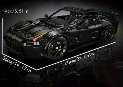 Ferrari F12 Black Technique Version 3097Pcs, 1:8 Scale Building Blocks Car