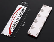 3D Limited Edition v4.0 Metal Sticker Decal Grey (9x2.3 cm)