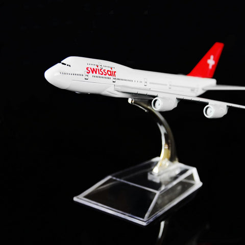 Swiss Air B747 Aeroplane Diecast Model 16 CM