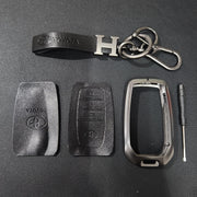 Fortuner/Hycross New Key Metal Alloy Leather Keycase with Holder & Rope Chain