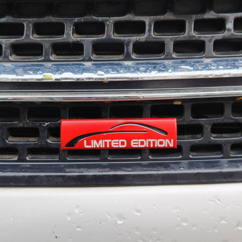Limited Edition Red Grille Metal Emblem (9.1 x 2.4 cm)