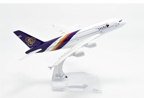 Thai A380 Aeroplane Diecast Model 16 CM