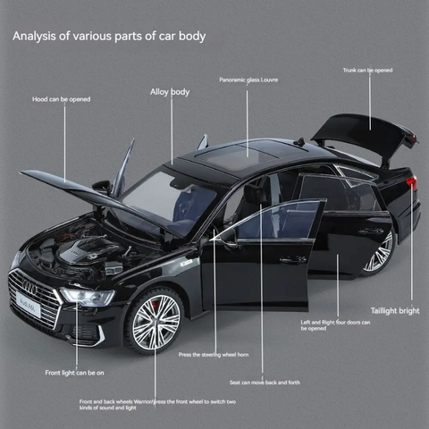 Audi A6L Metal Diecast Car 1:18 (28x11 cm)