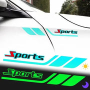 Fender Brand Logo Reflective Car Sticker 2 Pcs Set