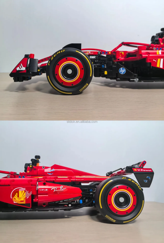 Ferrari SF 24 F1 Technique Version 1362Pcs, 1:8 Scale Building Blocks Car