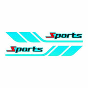 Fender Brand Logo Reflective Car Sticker 2 Pcs Set