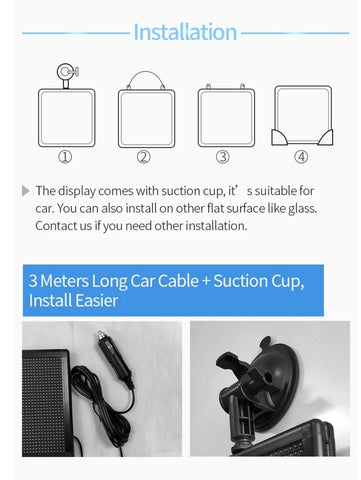 Car Portable Screen App Control LED Panel