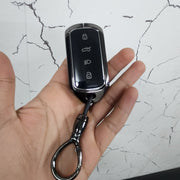 Tata Curvv New Key Alloy Wooden Exclusive Keycase with Holder & Rope Chain