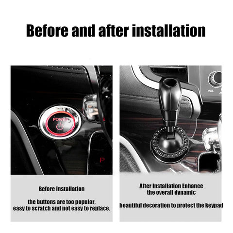 Car Engine Push Button Start-Stop Lever with Logo