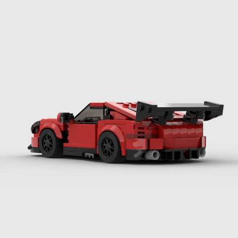 Porsche GT3 RS Red Building Blocks Car