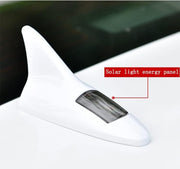 Solar Power LED Shark Fin Car Roof Antenna | Strobe Lights Roof Arieal