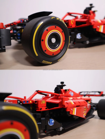 Ferrari SF 24 F1 Technique Version 1362Pcs, 1:8 Scale Building Blocks Car